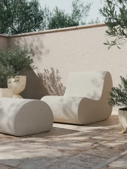 Module central d'extérieur en bouclettes blanches Rouli - Ferm living
