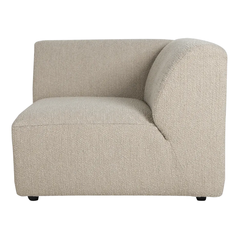 Module d'angle droit en bouclé taupe Jax - Hkliving