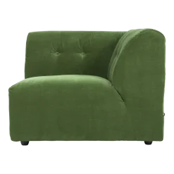 Module d'angle droit en velours vert Vint - Hkliving