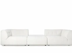 Module d'angle droit 2 places en bouclé crème Vint - Hkliving