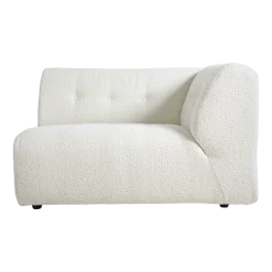 Module d'angle droit 2 places en bouclé crème Vint - Hkliving