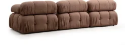 Module d'angle gauche en tissu bouclé marron 5x75cm Bubble 1R - Home Design
