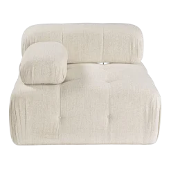 Module d'angle gauche en tissu crème 5x75cm Bubble 1R - Home Design
