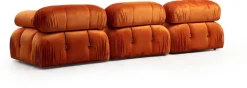 Module d'angle gauche en tissu orange 5x75cm Bubble 1R - Home Design