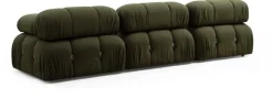Module d'angle gauche en tissu vert 5x75cm Bubble 1R - Home Design