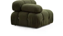 Module d'angle gauche en tissu vert 5x75cm Bubble 1R - Home Design