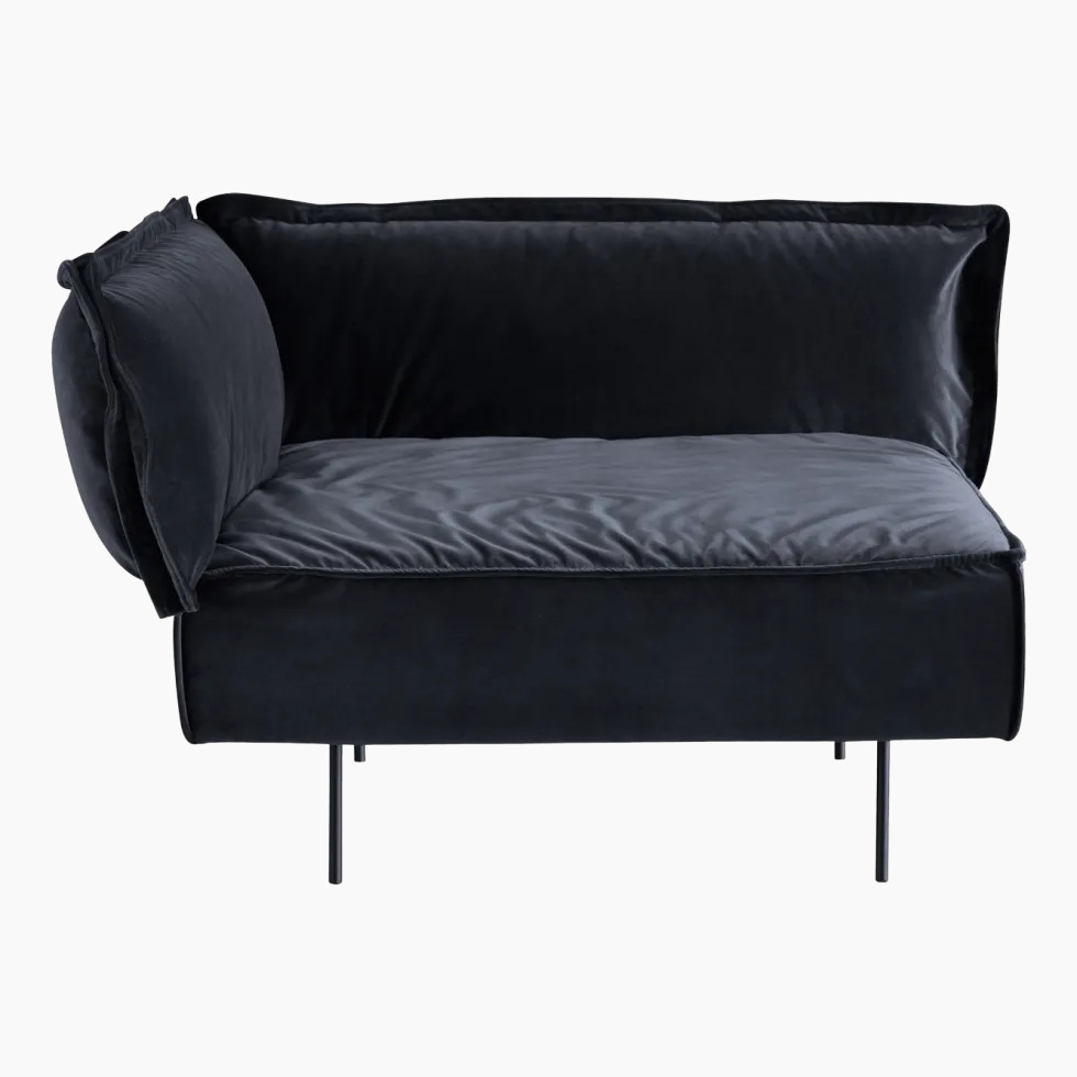 Module d'angle gauche lounge anthracite Velvet - HANDVÄRK