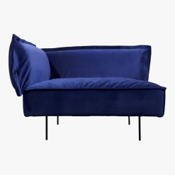 Module d'angle gauche lounge bleu Velvet - HANDVÄRK