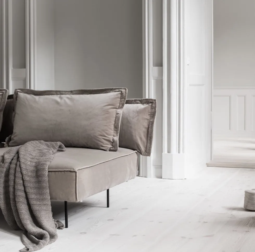 Module d'angle gauche lounge sable Velvet - HANDVÄRK