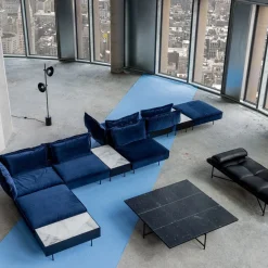 Module d'angle gauche lounge sable Velvet - HANDVÄRK