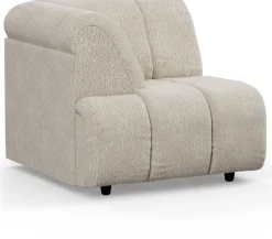 Module de canapé accoudoir gauche en bouclettes crème Wave - Hkliving