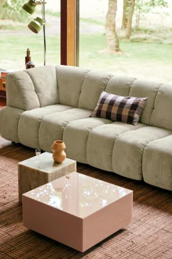 Module de canapé accoudoir gauche en bouclettes crème Wave - Hkliving