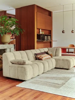 Module de canapé bras inférieur droit en velours côtelé foin Wave - Hkliving