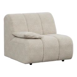 Module de canapé bras inférieur gauche en bouclettes crème Wave - Hkliving