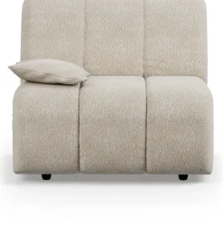 Module de canapé bras inférieur gauche en bouclettes crème Wave - Hkliving