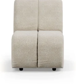 Module de canapé central en bouclettes crème Wave - Hkliving