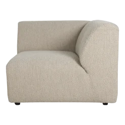 Module de fin angle droit en bouclé taupe Jax - Hkliving