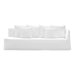 Module déhoussable coin droit canapé en tissus blanc Ghost 32 - Gervasoni