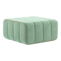 Module en velours barcelone vert clair 68x34cm Curt - Ambivalenz