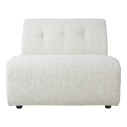 Module milieu 1 place en bouclé crème Vint - Hkliving
