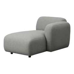 Module méridienne accoudoir droit gris Swell modular sofa 150 - Normann Copenhagen