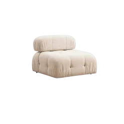 Module 1 place en tissu bouclé crème 95x75cm Bubble O1 - Home Design