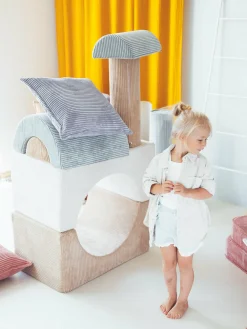 Modules arc-en-ciel en velours côtelé marron 75 x 49 cm - Wigiwama