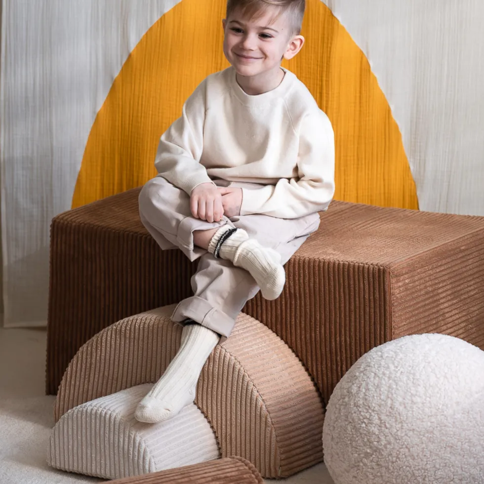 Modules arc-en-ciel en velours côtelé toffee 75 x 49 cm Rainbow playset - Wigiwama