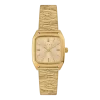 Montre en métal plissé et cadran doré Nova champagne - Laps