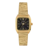 Montre en métal plissé et cadran doré Nova noire - Laps