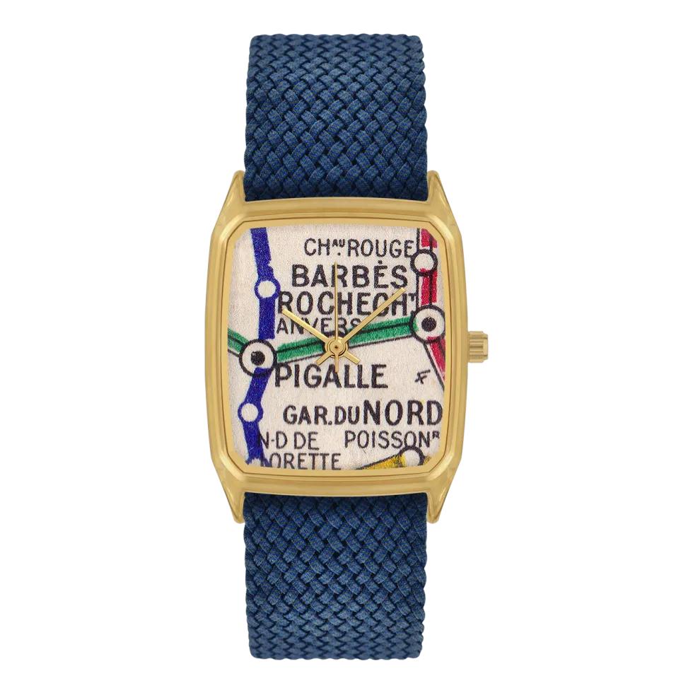 Montre en perlon bleu 26 mm Barbès - Laps