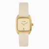 Montre ivoire en cuir et cadran doré Prima Oria - Laps
