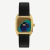 Montre noire paon et cadre doré Prima - Laps
