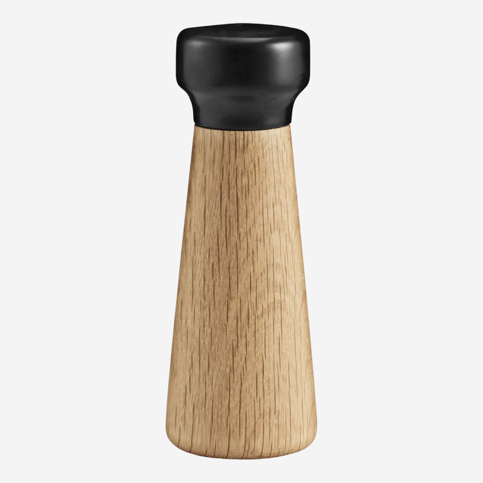 Moulin à poivre en chêne et marbre noir 18 cm Craft Oak/noir - Normann Copenhagen