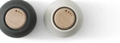 2 Moulins à sel et à poivre en céramique charbon et blanc Bottle Grinder - Audo