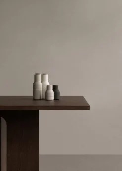2 Moulins à sel et à poivre en céramique charbon et blanc Bottle Grinder - Audo