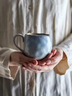Mug en grès bleu D9xH8 cm Estella- Bloomingville