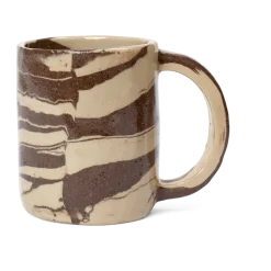 Mug marbré en grès sable 12x9,5cm Ryu - Ferm living