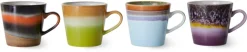 4 mugs cappuccino solid en céramique Vaisselle 70's - HKliving