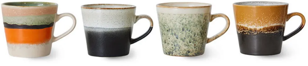 4 mugs cappuccino verve en céramique Vaisselle 70's - HKliving