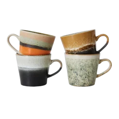 4 mugs cappuccino verve en céramique Vaisselle 70's - HKliving