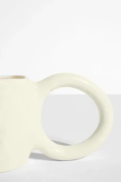 2 mugs à expresso en faïence vanille 6 cm Donut - Petite Friture
