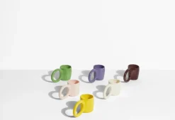 2 mugs à expresso en faïence vanille 6 cm Donut - Petite Friture