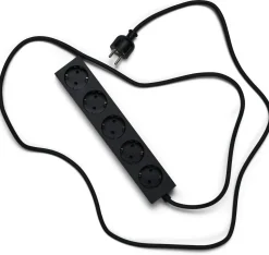 Mutliprise 5 prises noir 5m Power Beam - Pedestal