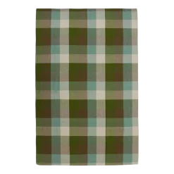 Nappe à carreaux menthe et olive 140X220Cm Vida - HKLIVING