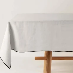 Nappe Carrée Carlina Beige Clair Et Noir - Madura