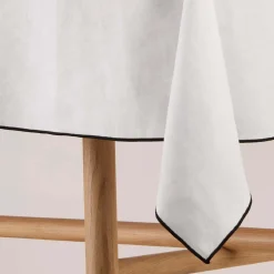 Nappe Carrée Carlina Blanc Et Gris - Madura