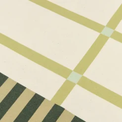Nappe de table rectangulaire en coton bio vert 150 x 250 cm - Nobodinoz