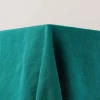 Nappe rectangulaire bleu lagon et feston noir 140 x 320 cm Nino - Madura
