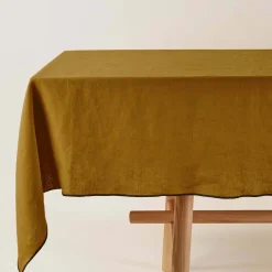 Nappe Rectangulaire Carlina Bronze Et Bourdon Noir - Madura
